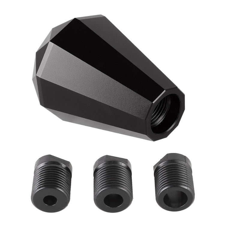 Pomello del cambio in metallo a forma di diamante universale per auto, Black, Blue, Purple, Red, Silver