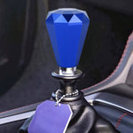 Pomello del cambio in metallo a forma di diamante universale per auto, Black, Blue, Purple, Red, Silver