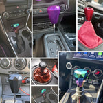 Pomello del cambio in metallo a forma di diamante universale per auto, Black, Blue, Purple, Red, Silver