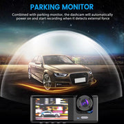 Registratore di guida per auto con visione notturna HD A1 a 3 obiettivi, A1