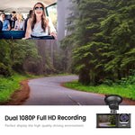 Registratore di guida per auto con visione notturna HD A1 a 3 obiettivi, A1