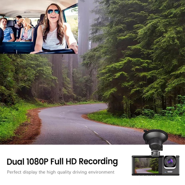 Registratore di guida per auto con visione notturna HD A1 a 3 obiettivi, A1