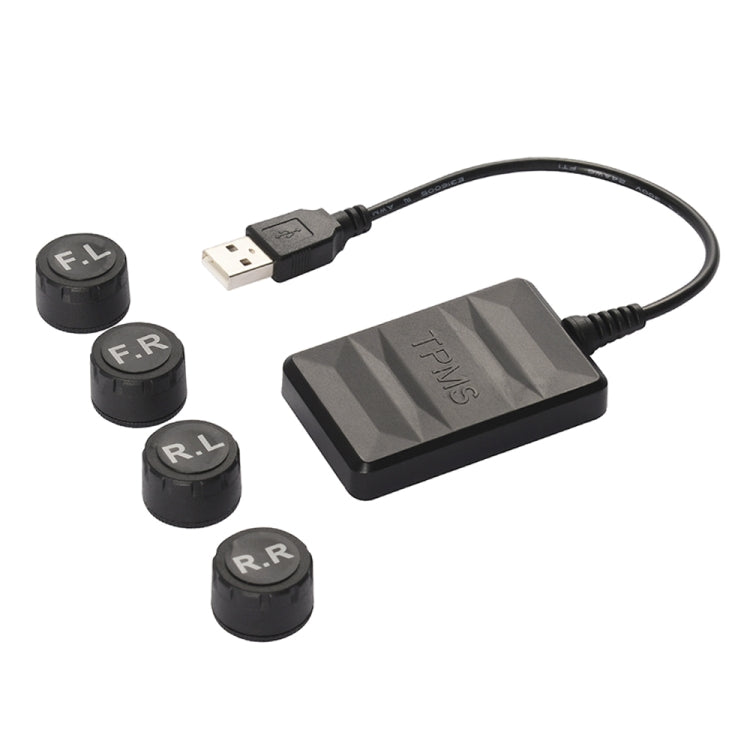 Sistema di monitoraggio della pressione dei pneumatici USB TPMS Android con sensore esterno per autoradio lettore DVD, with External Sensor