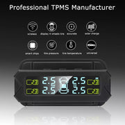 Sistema di monitoraggio della pressione dei pneumatici a ricarica solare per auto ad alta precisione TPMS, sensore acustico integrato, Built-in Beep Sensor