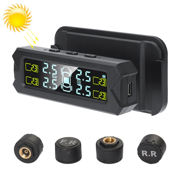 Sistema di monitoraggio della pressione dei pneumatici a ricarica solare per auto ad alta precisione TPMS, sensore acustico esterno, External Beep Sensor