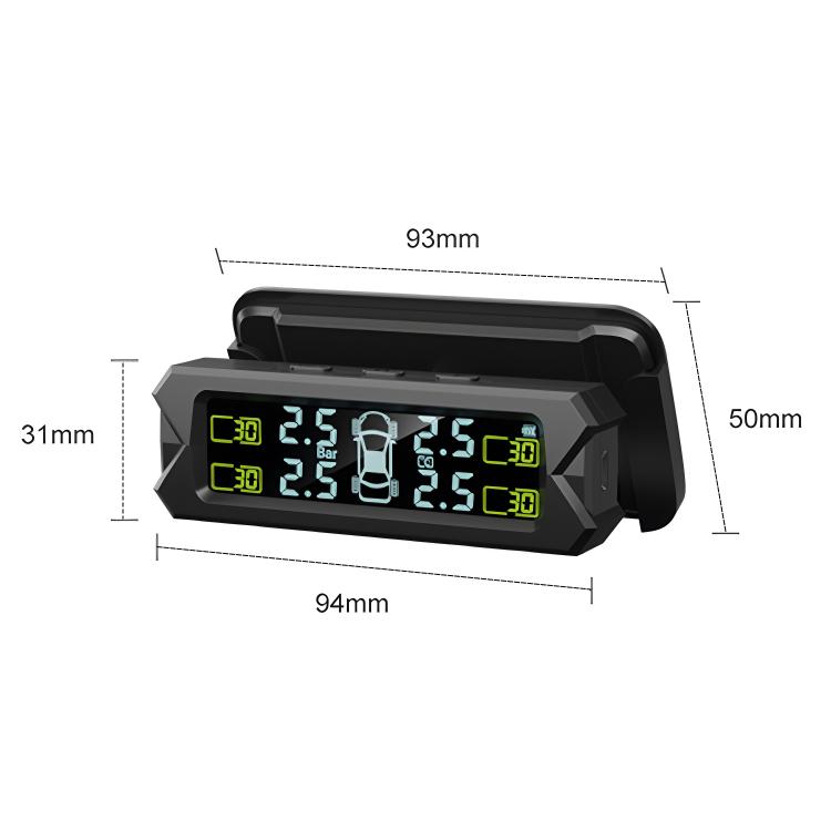 Sistema di monitoraggio della pressione dei pneumatici a ricarica solare per auto ad alta precisione TPMS, sensore acustico esterno, External Beep Sensor