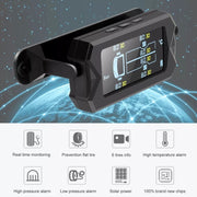Sistema di monitoraggio della pressione dei pneumatici wireless solare da 8 bar TPMS 6 sensori esterni per autobus per camion a 6 ruote, 8Bar