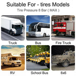 Sistema di monitoraggio della pressione dei pneumatici wireless solare da 8 bar TPMS 6 sensori esterni per autobus per camion a 6 ruote, 8Bar