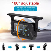 Sistema di monitoraggio della pressione dei pneumatici wireless solare da 15 bar TPMS 6 sensori esterni per autobus per camion a 6 ruote, 15Bar