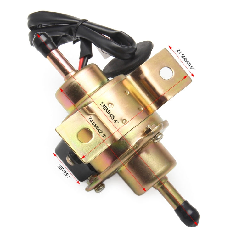 EP-500-0 Pompa elettrica del carburante per modifica auto 12V, EP-500-0 (Gold), EP-500-0 (Black)