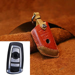 Per BMW Blade Style Car Custodia protettiva per chiave in pelle di vacchetta, versione a tre chiavi, For BMW, Three Keys Version