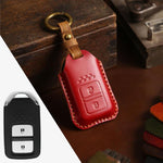Custodia protettiva per chiave in pelle di vacchetta per auto Honda, versione a due chiavi, For Honda, Two Keys Version