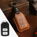 Custodia protettiva per chiave in pelle di vacchetta per auto Honda, versione a due chiavi, For Honda, Two Keys Version