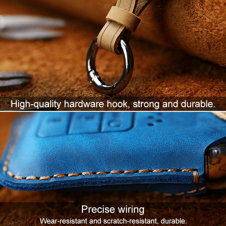Custodia protettiva per chiave in pelle di vacchetta per auto Honda, versione a quattro chiavi, For Honda , Four Keys Version, For Honda, Four Keys Version
