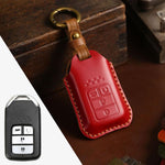 Custodia protettiva per chiave in pelle di vacchetta per auto Honda, versione a quattro chiavi, For Honda , Four Keys Version, For Honda, Four Keys Version