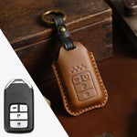 Custodia protettiva per chiave in pelle di vacchetta per auto Honda, versione a quattro chiavi, For Honda , Four Keys Version, For Honda, Four Keys Version