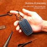 Custodia protettiva per chiave in pelle di vacchetta per auto Toyota, versione a tre chiavi, For Toyota, Three Keys Version