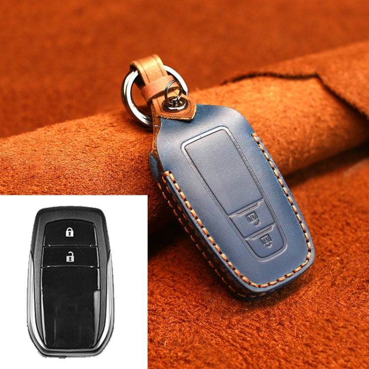 Custodia protettiva per chiave in pelle di vacchetta per auto Toyota, versione a due chiavi, For Toyota,Two Keys Version, For Toyota, Two Keys Version