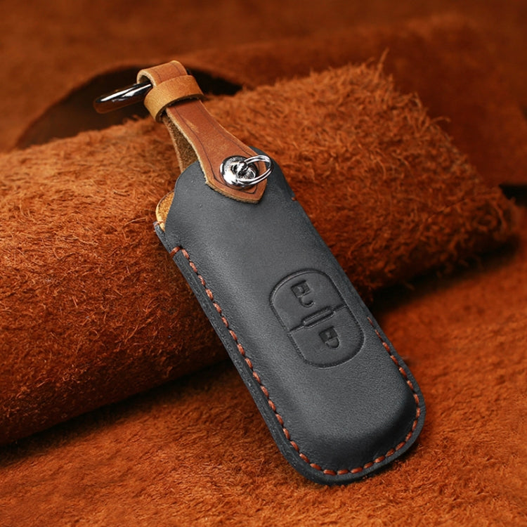 Per Mazda Old Style Hallmo Custodia protettiva per chiave in pelle di vacchetta per auto, versione a due chiavi, Two Keys Version, For Mazda Old Style, For Mazda, For Mazda Old Style, Two Keys Version