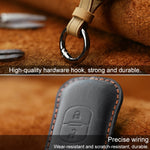Per Mazda Old Style Hallmo Custodia protettiva per chiave in pelle di vacchetta per auto, versione a due chiavi, Two Keys Version, For Mazda Old Style, For Mazda, For Mazda Old Style, Two Keys Version