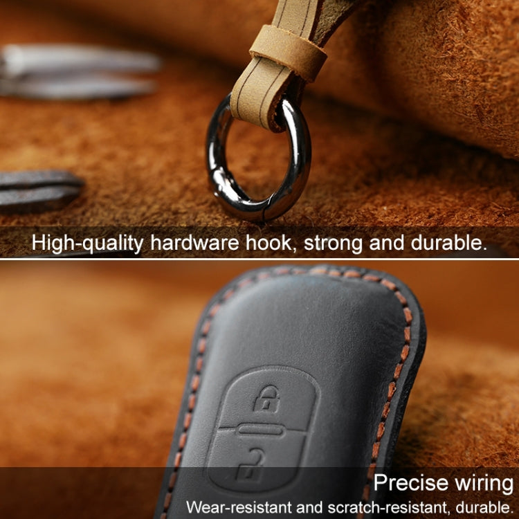 Per Mazda Old Style Hallmo Custodia protettiva per chiave in pelle di vacchetta per auto, versione a due chiavi, Two Keys Version, For Mazda Old Style, For Mazda, For Mazda Old Style, Two Keys Version