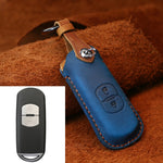 Per Mazda Old Style Hallmo Custodia protettiva per chiave in pelle di vacchetta per auto, versione a due chiavi, Two Keys Version, For Mazda Old Style, For Mazda, For Mazda Old Style, Two Keys Version