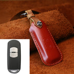 Per Mazda Old Style Hallmo Custodia protettiva per chiave in pelle di vacchetta per auto, versione a due chiavi, Two Keys Version, For Mazda Old Style, For Mazda, For Mazda Old Style, Two Keys Version