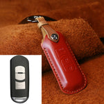 Custodia in pelle per chiave auto Mazda tre tasti