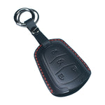 Per Cadillac Custodia protettiva per chiave in pelle di vacchetta per auto, versione a quattro chiavi, For Cadillac, Four Keys Version