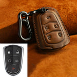 Per Cadillac Custodia protettiva per chiave in pelle di vacchetta per auto, versione a cinque chiavi, For Cadillac, Five Keys Version, For Cadillac
