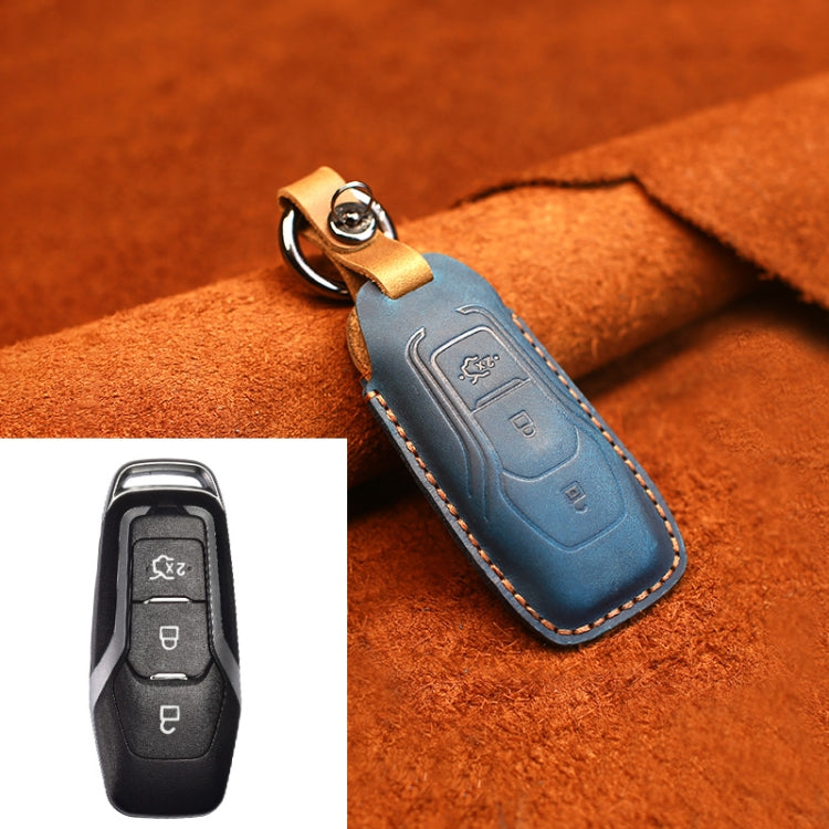 Per Ford Old Style Car Custodia protettiva per chiave in pelle di vacchetta, For Ford Old Style
