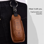 Per Ford Old Style Car Custodia protettiva per chiave in pelle di vacchetta, For Ford Old Style