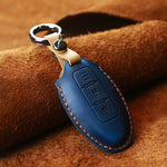 Custodia protettiva per chiave in pelle di vacchetta per auto Nissan, versione con linea orizzontale a tre chiavi, For Nissan, Three Keys Horizontal Line Version