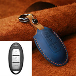 Custodia protettiva per chiave in pelle di vacchetta per auto Nissan, versione con tre chiavi per portellone posteriore, For Nissan, Three Keys Tailgate Version