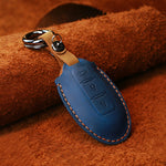 Custodia protettiva per chiave in pelle di vacchetta per auto Nissan, versione con tre chiavi per portellone posteriore, For Nissan, Three Keys Tailgate Version