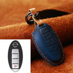 Custodia protettiva per chiave in pelle di vacchetta per auto Nissan, versione a quattro chiavi, For Nissan, Four Keys Version