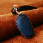 Custodia protettiva per chiave in pelle di vacchetta per auto Nissan, versione a quattro chiavi, For Nissan, Four Keys Version