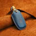 Custodia protettiva per chiave in pelle di vacchetta per auto Ford, versione a tre chiavi, For Ford, Three Keys Version