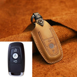 Custodia protettiva per chiave in pelle di vacchetta per auto Ford, versione a tre chiavi, For Ford, Three Keys Version