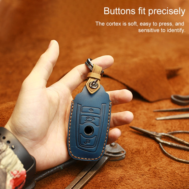 Per BMW Old Style Car Custodia protettiva per chiave in pelle di vacchetta, versione a due chiavi, For BMW Old Style, Two Keys Version, For BMW, For BMW Old Style