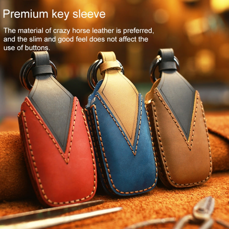 Per BMW Old Style Car Custodia protettiva per chiave in pelle di vacchetta, versione a due chiavi, For BMW Old Style, Two Keys Version, For BMW, For BMW Old Style