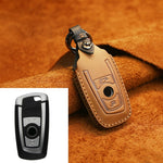 Per BMW Old Style Car Custodia protettiva per chiave in pelle di vacchetta, versione a due chiavi, For BMW Old Style, Two Keys Version, For BMW, For BMW Old Style