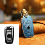 Per BMW Old Style Car Custodia protettiva per chiave in pelle di vacchetta, versione a tre chiavi, For BMW Old Style, Three Keys Version