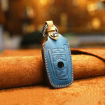 Per BMW Old Style Car Custodia protettiva per chiave in pelle di vacchetta, versione a tre chiavi, For BMW Old Style, Three Keys Version