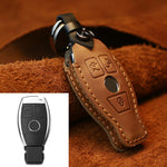 Custodia protettiva per chiave in pelle di vacchetta per auto Mercedes-Benz Old Style, For Mercedes-Benz Old Style