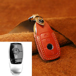 Per Mercedes-Benz New Style Car Custodia protettiva per chiave in pelle di vacchetta, For Mercedes-Benz New Style