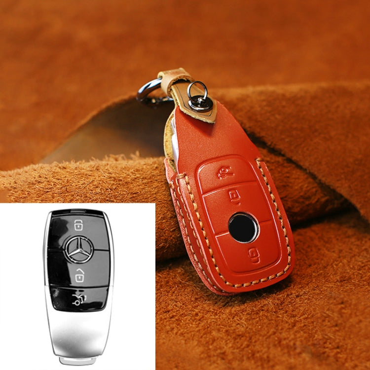 Per Mercedes-Benz New Style Car Custodia protettiva per chiave in pelle di vacchetta, For Mercedes-Benz New Style