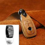 Per Mercedes-Benz New Style Car Custodia protettiva per chiave in pelle di vacchetta, For Mercedes-Benz New Style