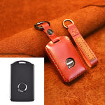 Per custodia protettiva per chiave in pelle di vacchetta per auto Volvo a fessura singola, For Volvo Single Slit Style