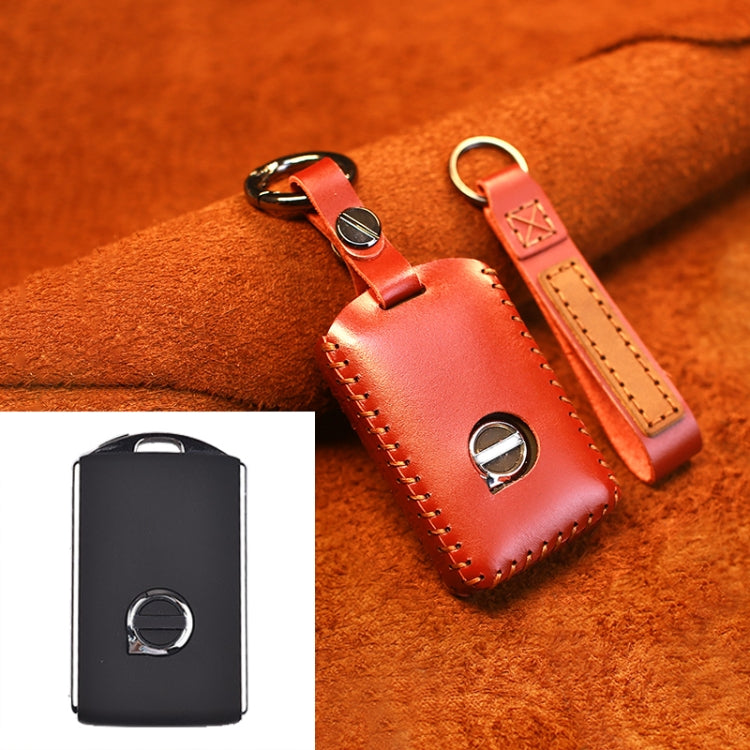 Per custodia protettiva per chiave in pelle di vacchetta per auto Volvo a fessura singola, For Volvo Single Slit Style